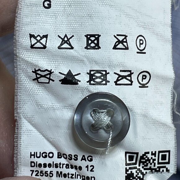 Hugo Boss Shirt Mens Sz L Blue Slim Fit Long Sleeve Button Up - Picture 7 of 7